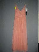 *Size: 14 Apricot Bridesmaid Dress by Alfred Sung