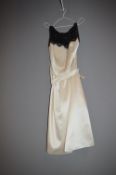 *Size: 14 Black & Ivory Bridesmaid Dress by Dessy