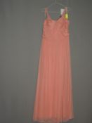 *Size: 14 Apricot Bridesmaid Dress by Alfred Sung