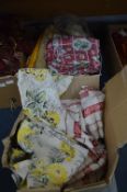Two Boxes of Vintage Fabrics