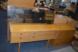 Retro Teak Dressing Table and Matching Chest of Dr