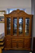 Large Oak Display Cabinet