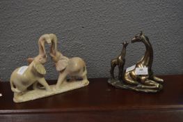 Giraffe & Elephant Ornaments