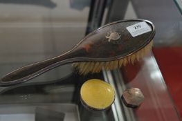 Silver Handled Dressing Brush plus Silver Compact