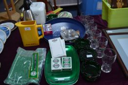 Brewery Items Including Trays, Ice Buckets, Ashtra