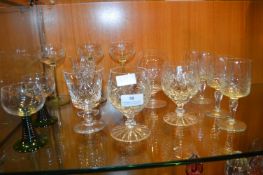 Cut Glass Crystal Brandy Goblets, etc.