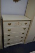 Cream Painted Bedroom Chest of Drawers