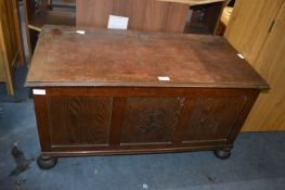 Vintage Oak Blanket Box