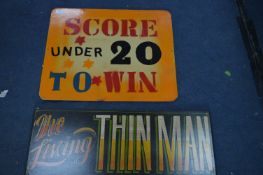 Two Painted Fairground Signs