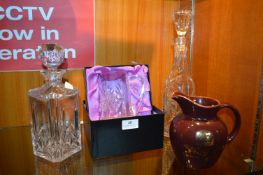 Cut Glass Crystal Decanters etc.