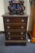 Miniature Mahogany Four Drawer Chest