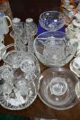 Cut Glass Crystal Serving Bowls, Jugs, etc.
