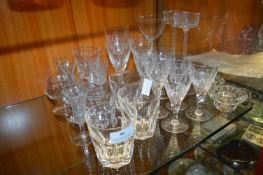 Cut Glass Crystal Wine Glasses Tumblers, etc.