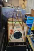 Vintage Record Rack Including LPs and Singles