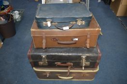 Four Vintage Suitcases