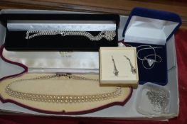 Silver Earrings, Pendants and Pearls with Silver C