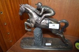 Bronze Effect Figure of a Jockey