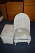 Lloyd Loom Style Bedroom Chair and Laundry Basket