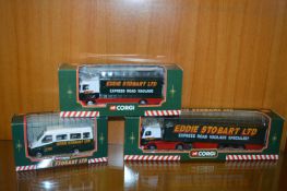 Three Eddie Stobart Diecast Model Vehicles