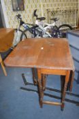 Vintage Oak Drop Leaf Table on Barley Twist Legs
