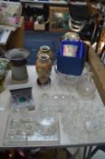 Glassware and Pottery Vases, etc.