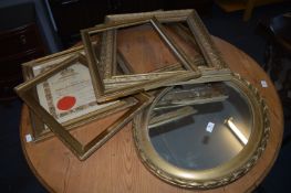 Gilt Picture Frames, Mirror, etc.
