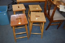 Four Beech Stools