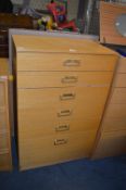 Retro Teak Six Drawer Bedroom Chest