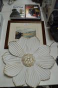 DVDs, Framed Print and a Decorative Flower