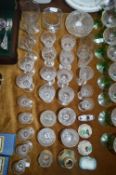 Cut Glass Crystal Liqueur Glasses, plus Various Tr