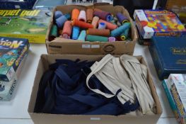 Spools of Thread and a Box of Zips