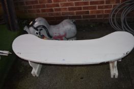 White Painted Garden Seat