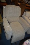 Oatmeal Upholstered Electric Reclining Chair