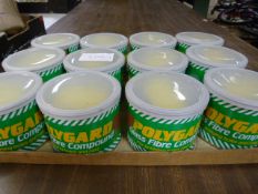 Twelve Tubs of Polygard Glass Fibre Compound Kit N