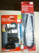 *Anti Static Strip 2pc Seat Belt Clips and Cleanin