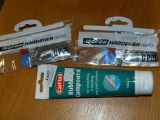 *Rubbing Compound and Two Packs of Isopon Hardener