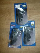 *Three Supatool 9pc Hex Key Sets