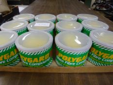 Twelve Tubs of Polygard Glass Fibre Compound Kit N