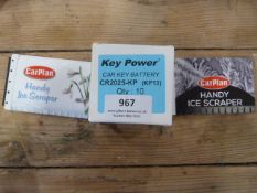 *Ice Scrapers and a Box of 10 Car Key Batteries