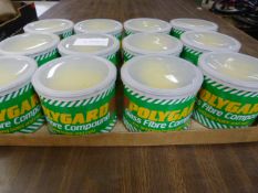 Twelve Tubs of Polygard Glass Fibre Compound Kit N