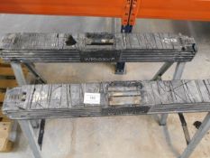 *Pair of trestle benches