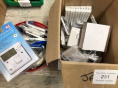 *Box of mixed electric sockets switches and blanks