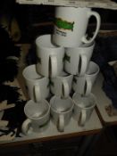 *12 White Ceramic Printed Cups