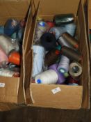 *Box Containing Mixed Cones of Coats & Other Threa