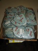 *50 Stitch On Blue Heart Sequin Panels