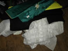 *Assorted Bolts of Satin Lining Fabric, Net Curtai