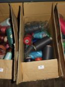 *Box Containing Mixed Cones of Coats & Other Threa