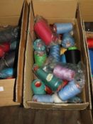 *Box Containing Mixed Cones of Coats & Other Threa