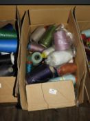 *Box Containing Mixed Cones of Coats & Other Threa