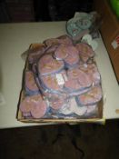 *50 Stitch On Heart Sequin Panels